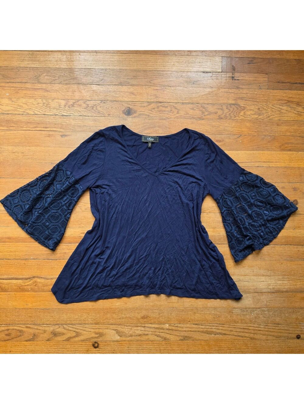 Vintage made in USA Status navy fairy long sleeve top